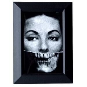 Skullgirl half bad half alive skeleton skull metal rock art punk emo home decor